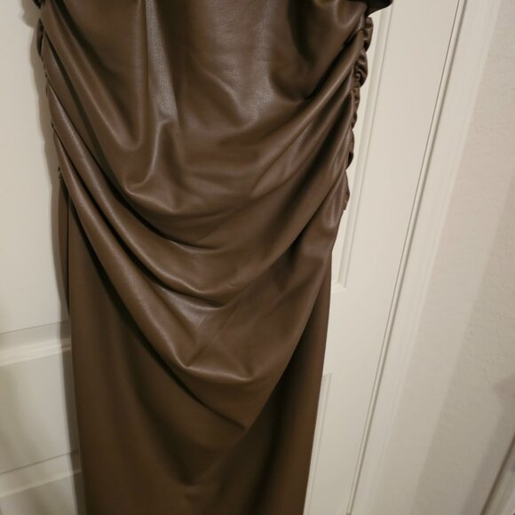 Faux Leather Dress - Picture 4 of 9